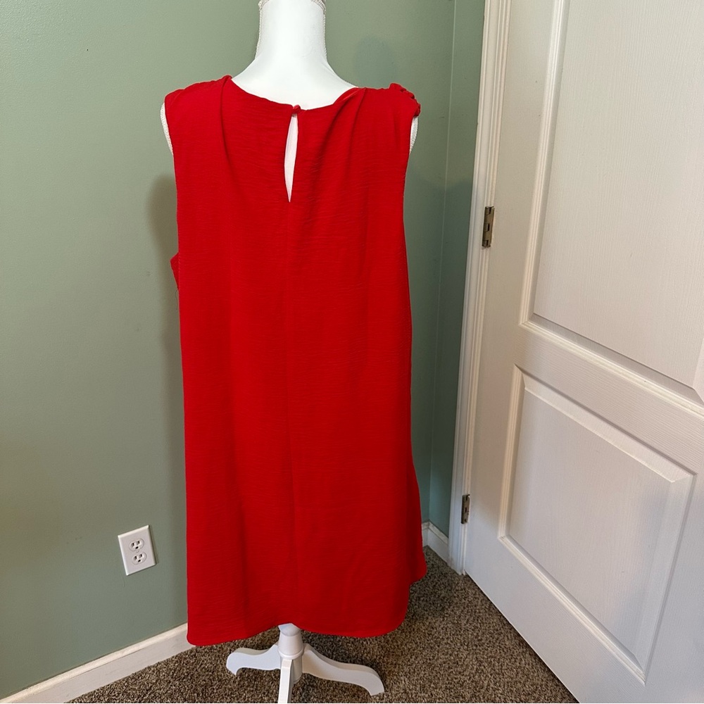 G.I.L.I. Jetsetter Grommet Shoulder Sheath Dress - Vibrant Red - Womens 2X - Picture 3 of 5